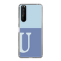 Slim Protection Case［ Original - initial two tone - U blue ］