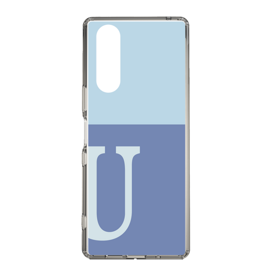 Slim Protection Case［ Original - initial two tone - U blue ］