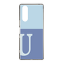 Slim Protection Case［ Original - initial two tone - U blue ］