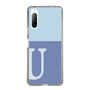 Slim Protection Case［ Original - initial two tone - U blue ］