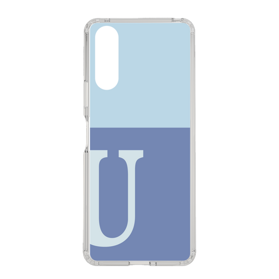 Slim Protection Case［ Original - initial two tone - U blue ］