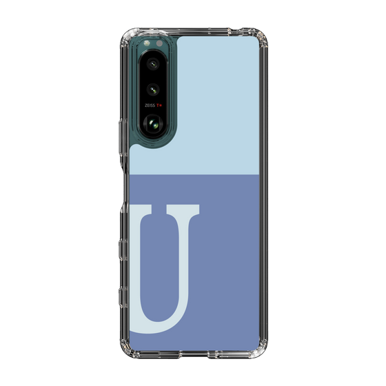 Slim Protection Case［ Original - initial two tone - U blue ］