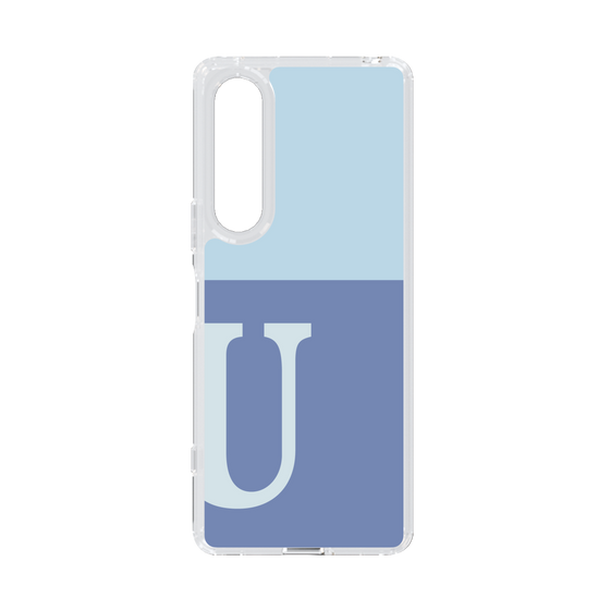 Slim Protection Case［ Original - initial two tone - U blue ］