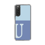 Slim Protection Case［ Original - initial two tone - U blue ］