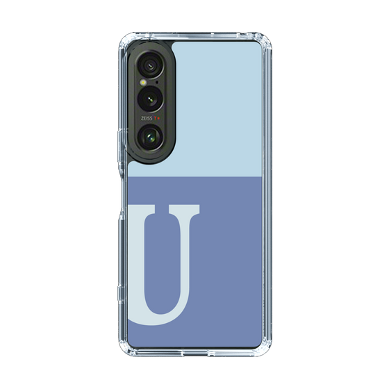 Slim Protection Case［ Original - initial two tone - U blue ］