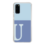 Slim Protection Case［ Original - initial two tone - U blue ］