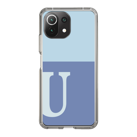 Slim Protection Case［ Original - initial two tone - U blue ］