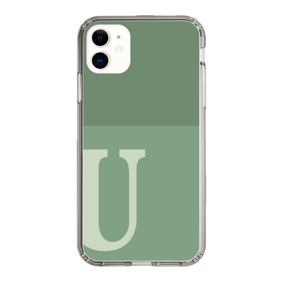 Slim Protection Case［ Original - initial two tone - U green ］