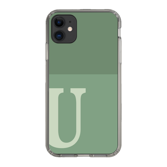 Slim Protection Case［ Original - initial two tone - U green ］