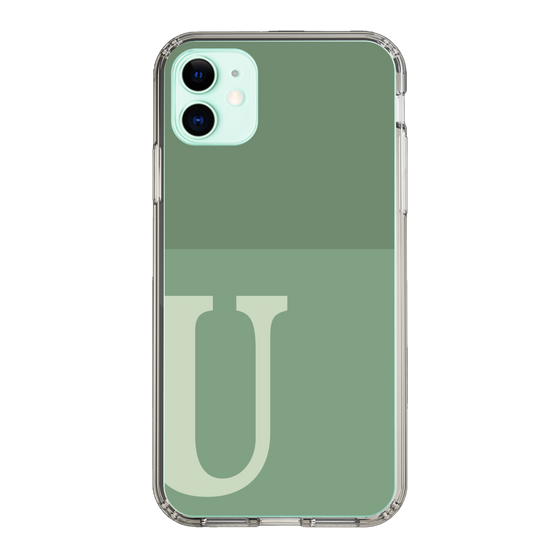 Slim Protection Case［ Original - initial two tone - U green ］
