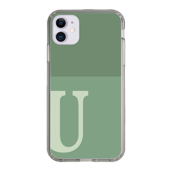 Slim Protection Case［ Original - initial two tone - U green ］