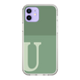 Slim Protection Case［ Original - initial two tone - U green ］