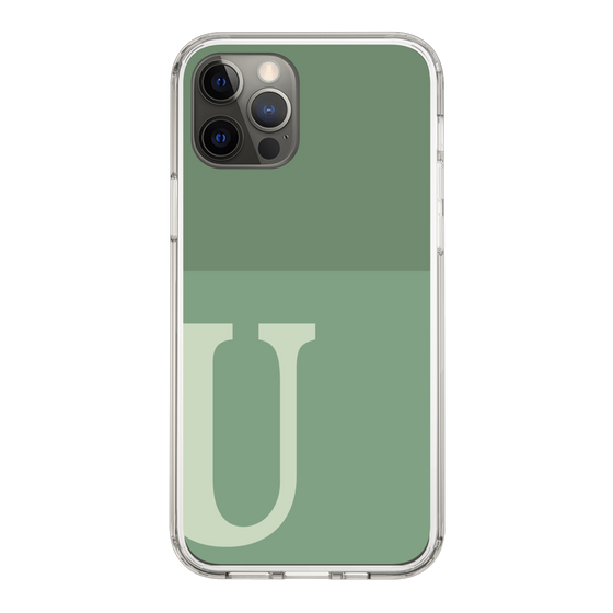 Slim Protection Case［ Original - initial two tone - U green ］