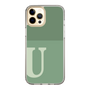Slim Protection Case［ Original - initial two tone - U green ］