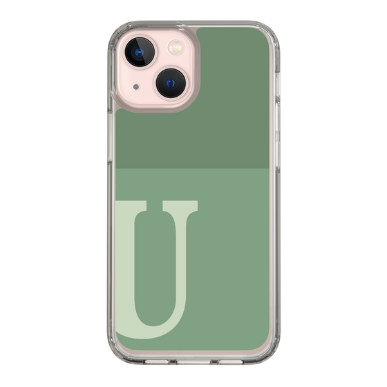 Slim Protection Case［ Original - initial two tone - U green ］