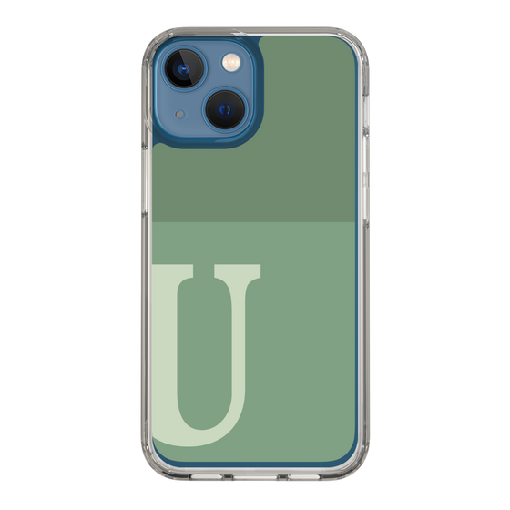 Slim Protection Case［ Original - initial two tone - U green ］