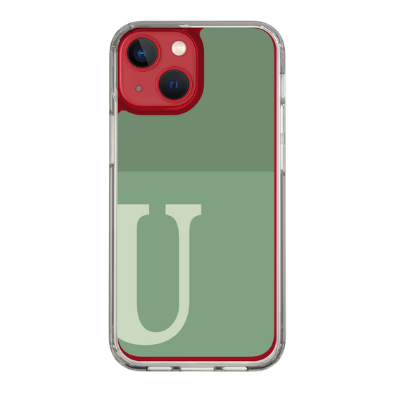 Slim Protection Case［ Original - initial two tone - U green ］