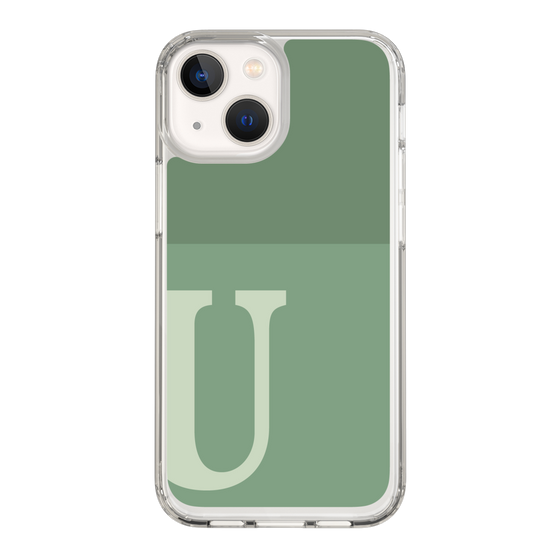 Slim Protection Case［ Original - initial two tone - U green ］