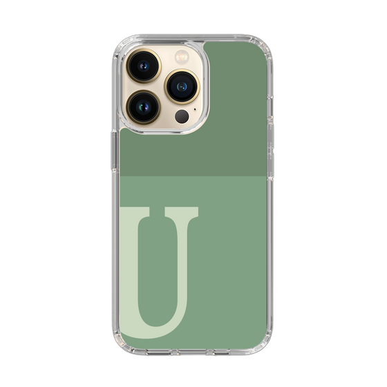 Slim Protection Case［ Original - initial two tone - U green ］