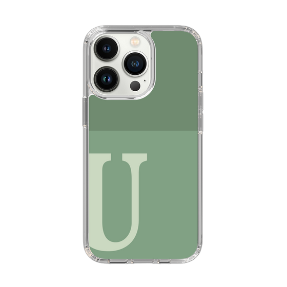 Slim Protection Case［ Original - initial two tone - U green ］