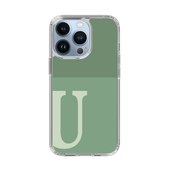Slim Protection Case［ Original - initial two tone - U green ］