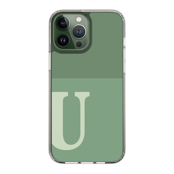 Slim Protection Case［ Original - initial two tone - U green ］