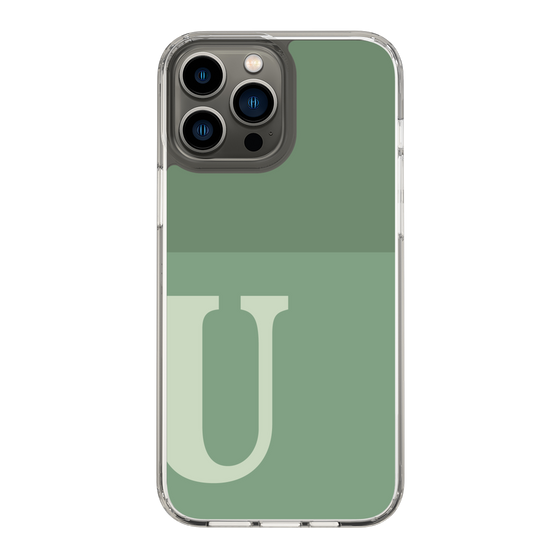 Slim Protection Case［ Original - initial two tone - U green ］
