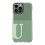 Slim Protection Case［ Original - initial two tone - U green ］