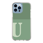 Slim Protection Case［ Original - initial two tone - U green ］