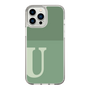 Slim Protection Case［ Original - initial two tone - U green ］