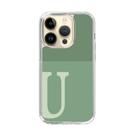 Slim Protection Case［ Original - initial two tone - U green ］