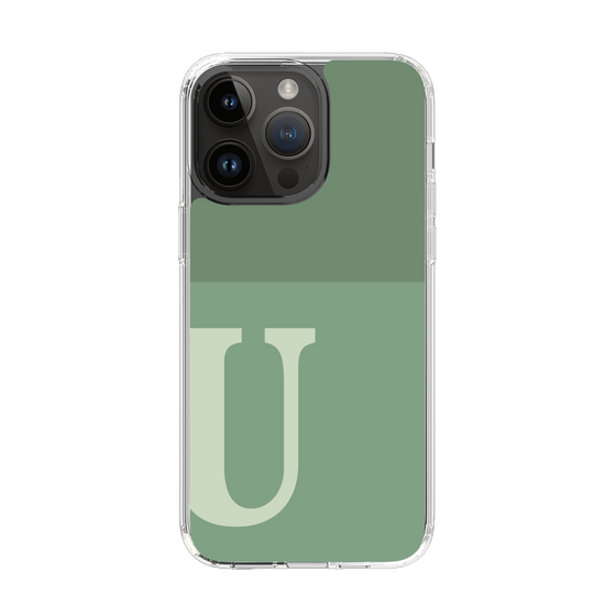 Slim Protection Case［ Original - initial two tone - U green ］