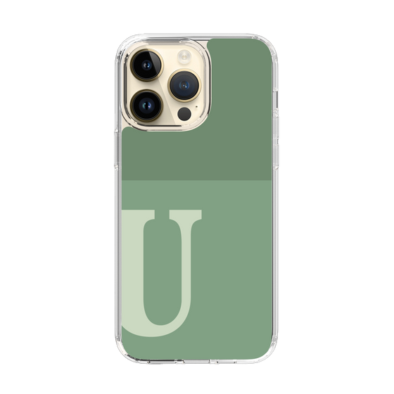 Slim Protection Case［ Original - initial two tone - U green ］