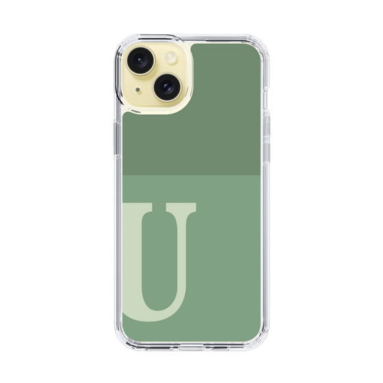 Slim Protection Case［ Original - initial two tone - U green ］