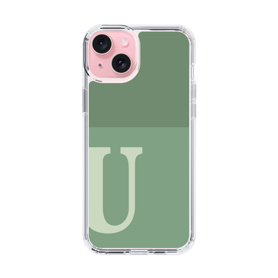Slim Protection Case［ Original - initial two tone - U green ］