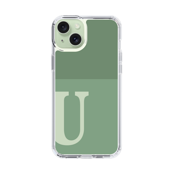 Slim Protection Case［ Original - initial two tone - U green ］