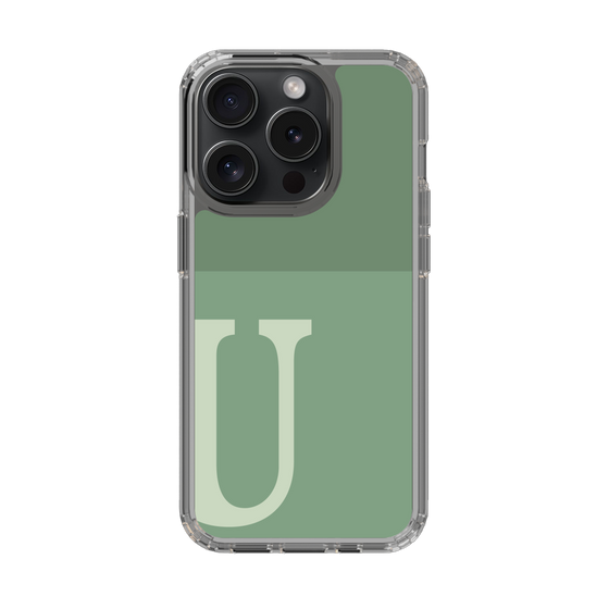 Slim Protection Case［ Original - initial two tone - U green ］
