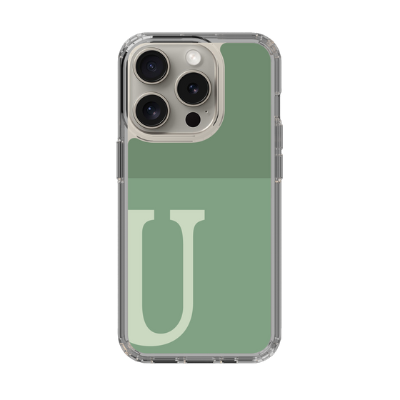 Slim Protection Case［ Original - initial two tone - U green ］