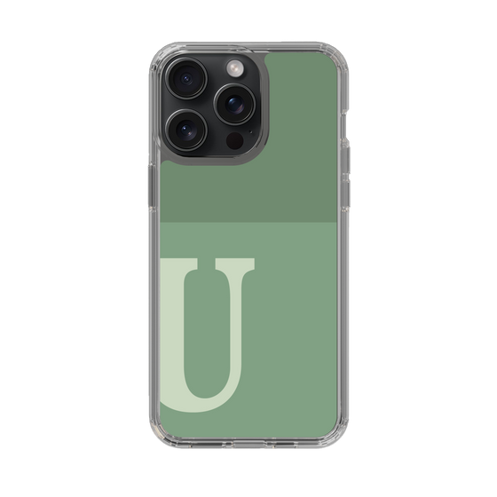 Slim Protection Case［ Original - initial two tone - U green ］