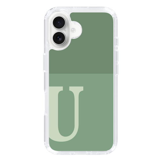 Slim Protection Case［ オリジナル - initial two tone - U green ］