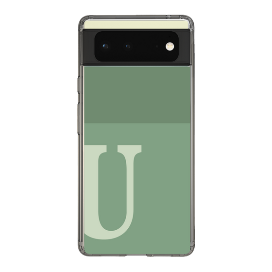 Slim Protection Case［ Original - initial two tone - U green ］