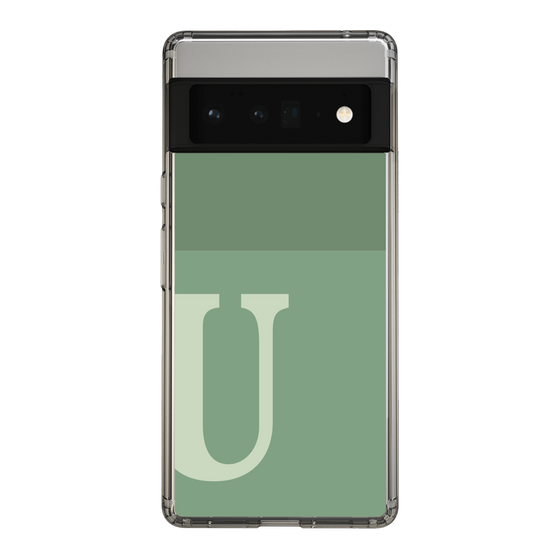 Slim Protection Case［ Original - initial two tone - U green ］