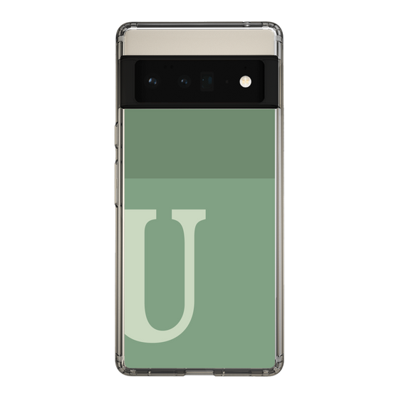 Slim Protection Case［ Original - initial two tone - U green ］