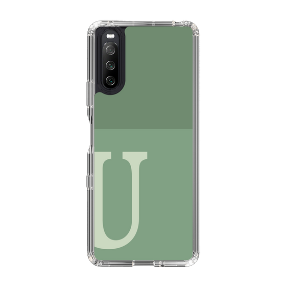 Slim Protection Case［ Original - initial two tone - U green ］