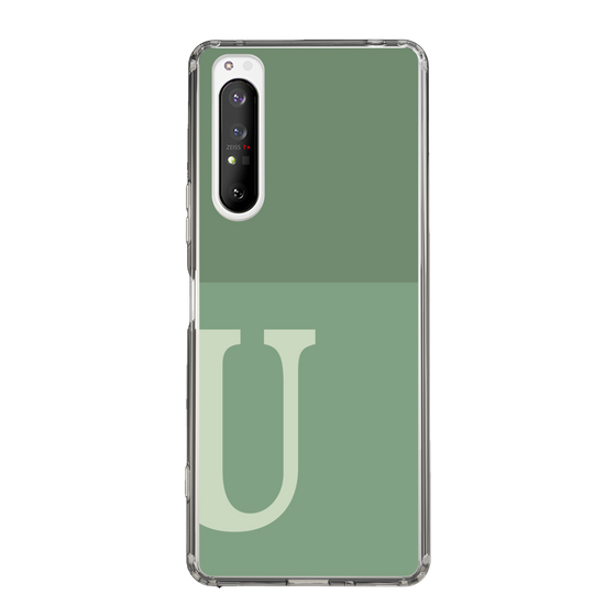 Slim Protection Case［ Original - initial two tone - U green ］