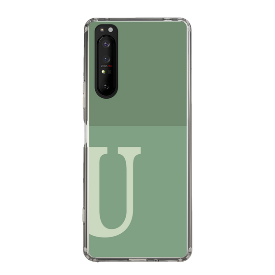 Slim Protection Case［ Original - initial two tone - U green ］