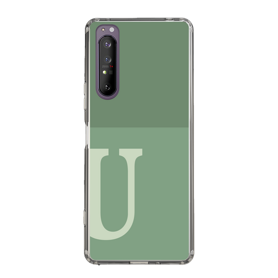 Slim Protection Case［ Original - initial two tone - U green ］
