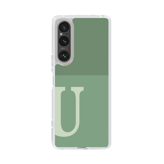 Slim Protection Case［ Original - initial two tone - U green ］