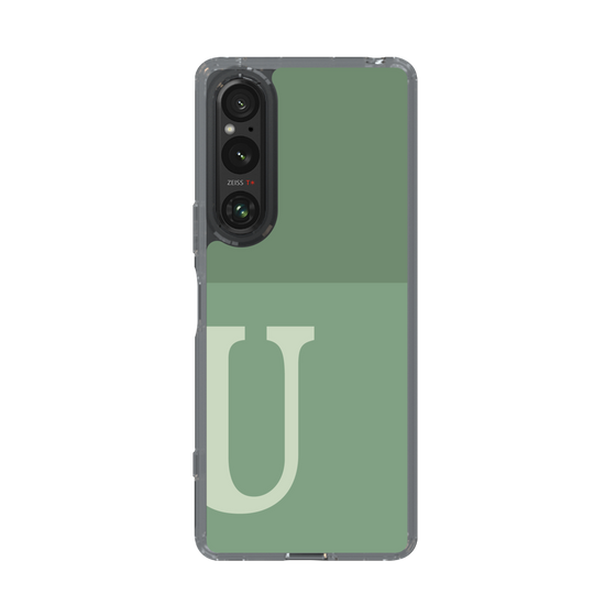 Slim Protection Case［ Original - initial two tone - U green ］