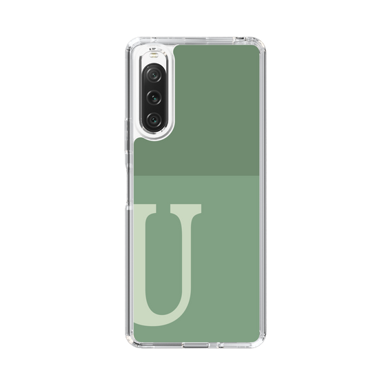 Slim Protection Case［ Original - initial two tone - U green ］